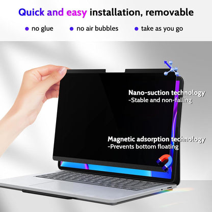 Peslv Magnetic Privacy Screen for Surface Laptop 6/5/4/3/2/1 13.5 Inch, Removable Anti Blue Light Glare Filter, Black Security Private Apy Block Protector