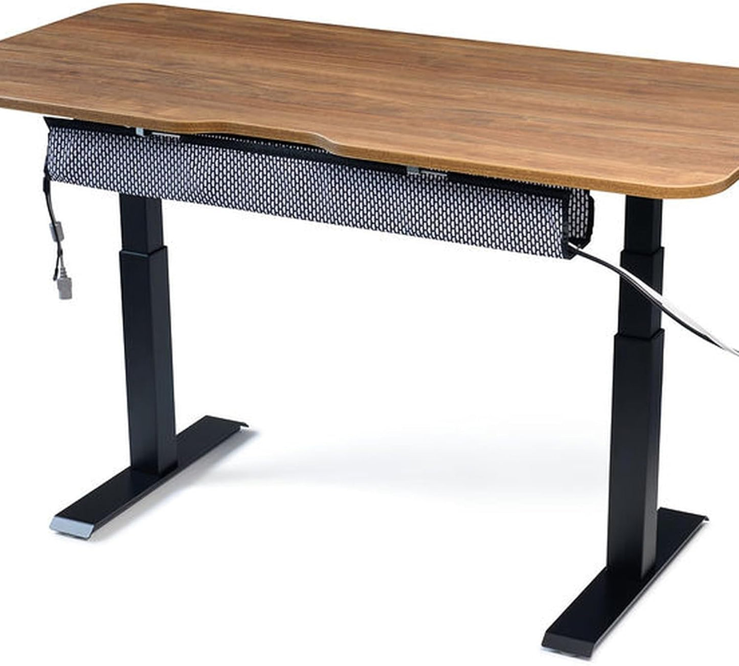 PERFECT POSTURE Mesh Cable Organizer – Under Desk Cable Management with Adjustable Straps, Flexible Mesh, Easy-Access Design, & Standing Desk Compatible – 37.4” (Gray)