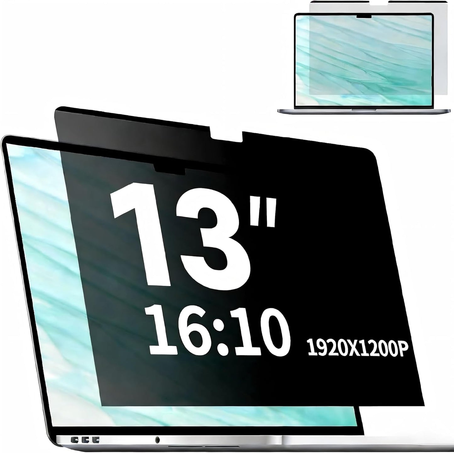 Magnetic Laptop Privacy Screen 14 Inch 16:10, Removable Matte Anti Glare Blue Light Filter - Computer Privacy Shield Not for 14" 16:9 Laptop