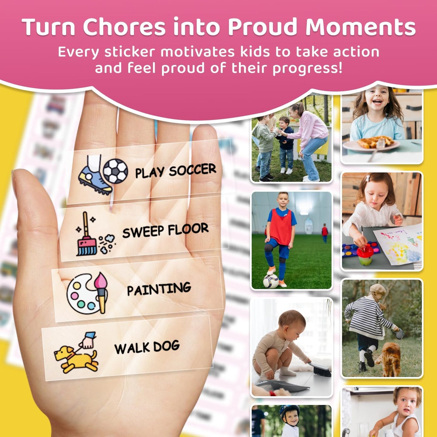 Upgraded Slider Dry Erase Chore Chart for Kids, Whiteboard Magnetic Chore Chart for 2 Kids, Reusable Morning/Bedtime Routine Chart for Kid Toddlers Teens Adult, Visual Schedule for Kid with Autism