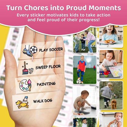 Upgraded Slider Dry Erase Chore Chart for Kids, Whiteboard Magnetic Chore Chart for 2 Kids, Reusable Morning/Bedtime Routine Chart for Kid Toddlers Teens Adult, Visual Schedule for Kid with Autism