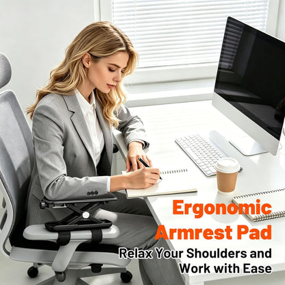 Chair Armrest Pads, Adjustable Height Office Chair Arm Rest Booster, Enhanced Comfort, Chair Armrest Elevator Pads, Elbow Support Cushion for Computer, Gaming and Desk Chairs