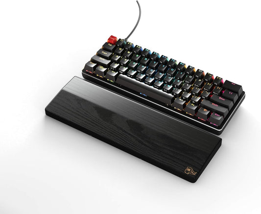 Glorious Wooden Wrist Rest - Full Standard Size - Onyx/Black - Mechanical Keyboard, Wood Ergonomic Palm Rest| 17.5x4 inches/19mm Thick (GV-100-DARK)