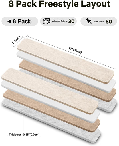 Small Cork Bulletin Board Tiles, Felt Wall Decor and Office Desk Accessories for Vision, Message Center, Picture and Prayer Board, Dorm, Room, Home Office Essentials and Organization(Linen Dusk)