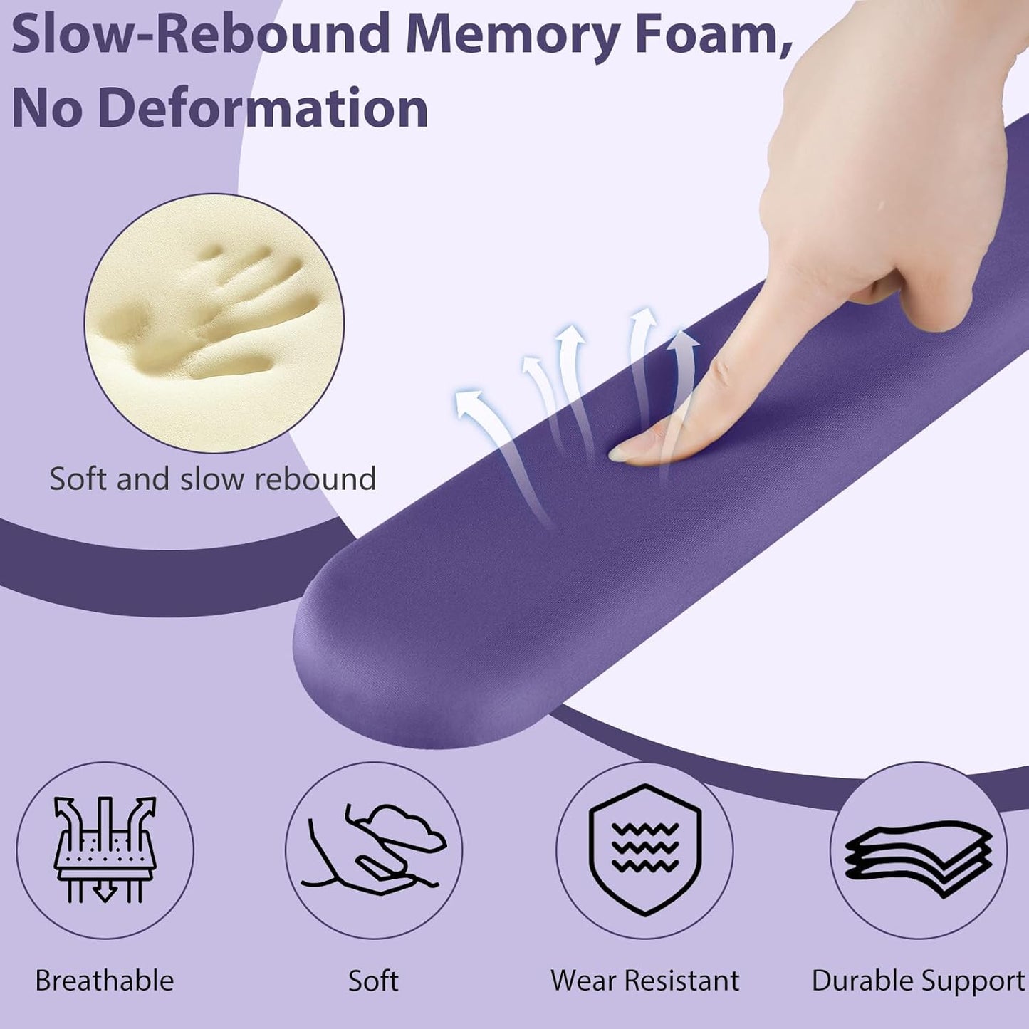 Sushret Mouse Pad and Keyboard Wrist Rest, 3-in-1 Gel Memory Foam Ergonomic Mouse Pad with Wrist Rest Set,Gaming Mousepad Arm Cushion Support for Computer Office Desk Accessories Cute Setup,Sage Green