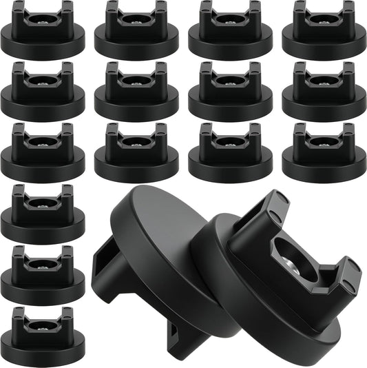Yookeer 15 Pcs Magnetic Zip Tie Mount Base Black Magnetic Cable Clips Wire Holder Multipurpose Cable Ties Management Base Electrical Supplies for Wire (22 mm)