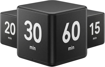 JOYIT Cube Timer 1 3 5 10 Minutes - Flip Countdown Visual Timer for Time Management, Kitchen, Workout, Study, Classroom, Office, Games