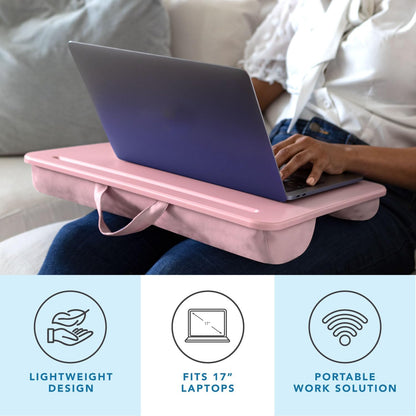 LAPGEAR Compact Lap Desk – Fits Up to 14″ Laptops – Charcoal – Style No. 43105