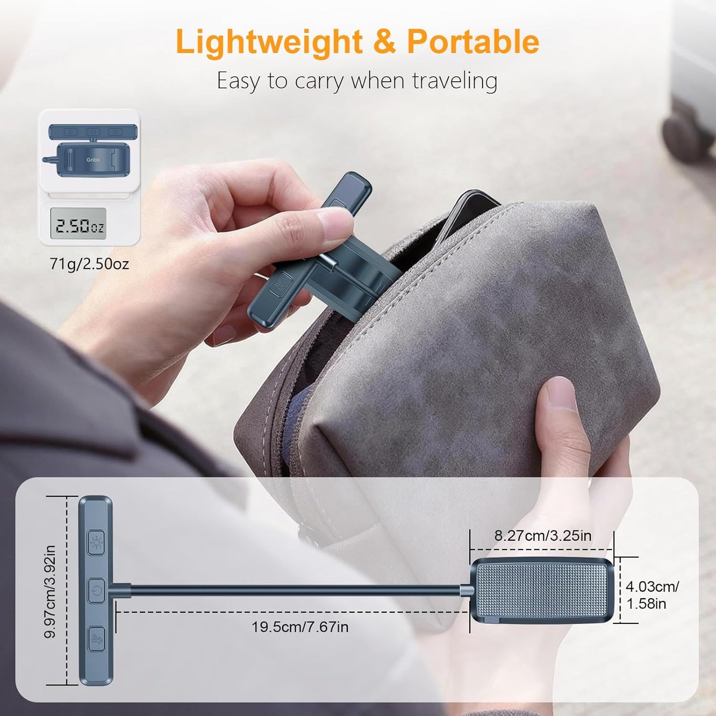 Gritin 19 LED Rechargeable Book Light for Reading in Bed with Memory Function- Eye Caring 3 Color Temperatures,Stepless Dimming Brightness,90 Hrs Runtime Lightweight Clip on Light for Book Lovers
