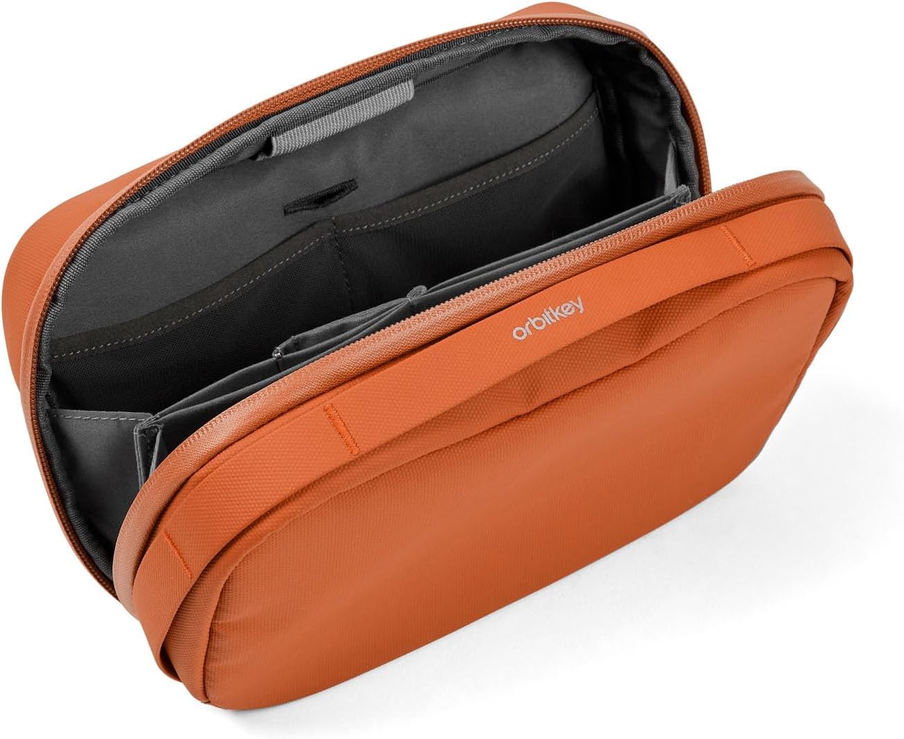 Orbitkey 2-in-1 Tech Accessory Pouch with Detachable Slim Sleeve – Travel Electronics Organizer for Cables, Chargers, Earbuds, Power Bank – Compact Gadget Bag & Portable Tech Storage Case (Terracotta)