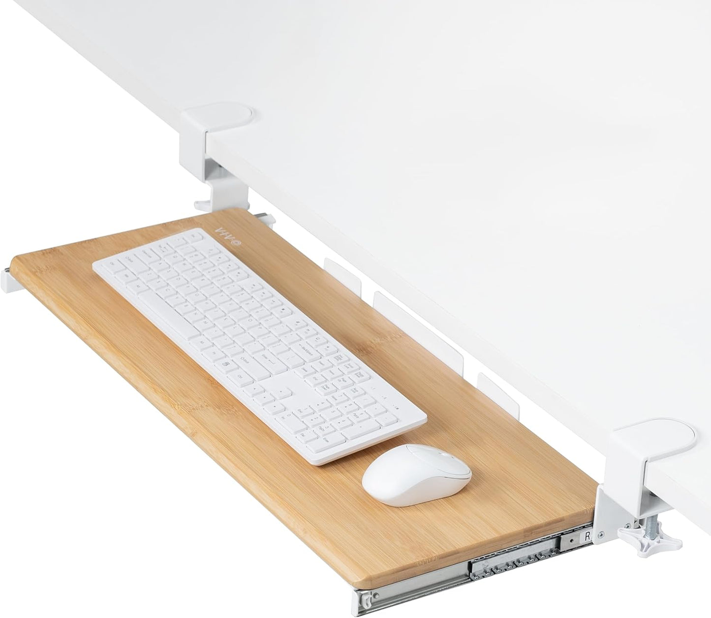 VIVO Large Keyboard Tray Under Desk Pull Out with Extra Sturdy C Clamp Mount System, 27 (33 Including Clamps) x 11 Inch Slide-Out Platform Computer Drawer for Typing, Black, MOUNT-KB05E