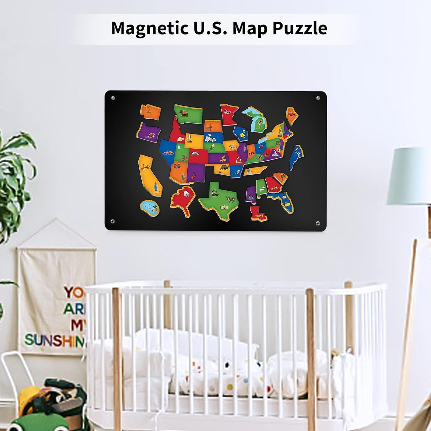 17.7" x 11.8" 2 Pack Metal Magnetic Board - Magnet Bulletin Board to Display Magnetic Letters Numbers Animal, Poetry, Spice Jars, Notes, Photos, Suitable for Wall, Refrigerator, Cubicle, Cabinet