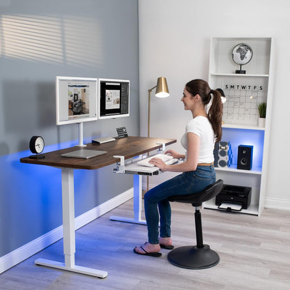 VIVO Large Keyboard Tray Under Desk Pull Out Platform with Pencil Drawer, Extra Sturdy C Clamp Mount, 27 (33 Including Clamps) x 11 inch Slide-Out Tray with Storage Drawer, Black, MOUNT-KB05-4D