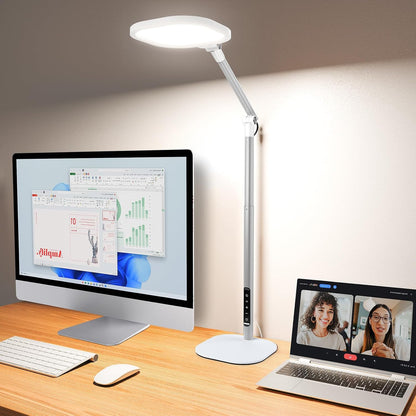 LitONES Led Desk Lamps for Home Office with Base, Tall Desk Lamp with 50 Light Modes & Memory and Timer Func Computer Light, Flexible Adjustable Table Lamps for Video Conference, Architect