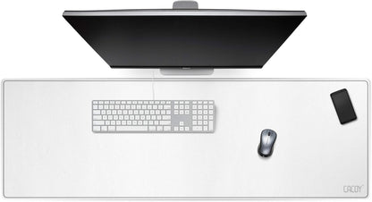 Cacoy 36" x 20" Leather Desk Mat for Home Office, Extra Large PU Leather Desk Pad Blotters, Waterproof Computer Keyboard Mat, Extended Gaming Mouse Pad, Desk Protector for Desktop and PC Laptop, Black