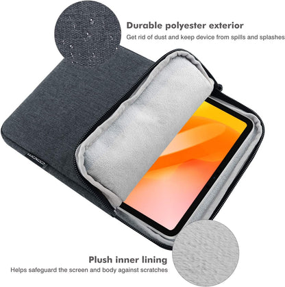 MoKo 7-8 Inch Tablet Sleeve Bag, Polyester Pouch Cover Case Fits iPad mini (A17 Pro) 8.3" 2024, iPad mini 6/5/4/3/2/1, Samsung Galaxy Tab S2 8.0, Tab A 8.0, ZenPad Z8s 7.9,Black