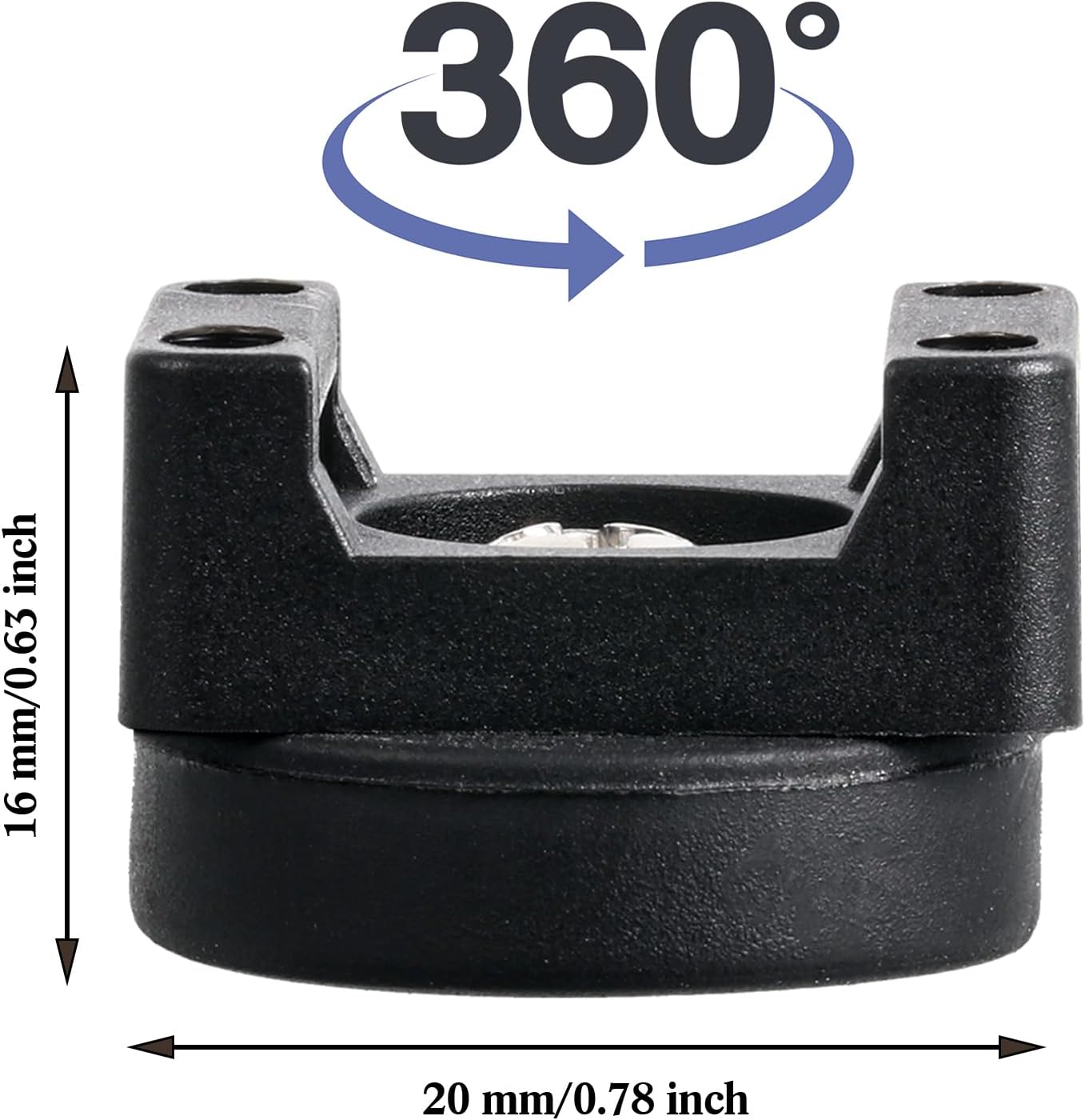 Yookeer 15 Pcs Magnetic Zip Tie Mount Base Black Magnetic Cable Clips Wire Holder Multipurpose Cable Ties Management Base Electrical Supplies for Wire (22 mm)