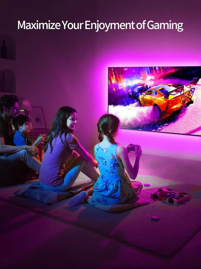 KANTUTOE LED Lights for TV, 16.4ft LED Lights for 45-75 Inch TVs, RGB TV Backlight Behind, Music Sync Bluetooth APP & Remote Control Strip Lights USB Powered for Bedroom, Gaming, Home Décor