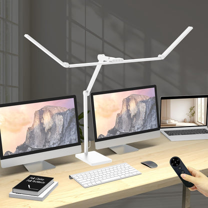Omorepa 36W 3000LM Ultra Bright Architect Desk Lamp with Base, 47.4Inches Wide Tall Overhead Desk Light for Home Office, Dimmable Table Light with Remote for Desktop Working,Drafting,Reading
