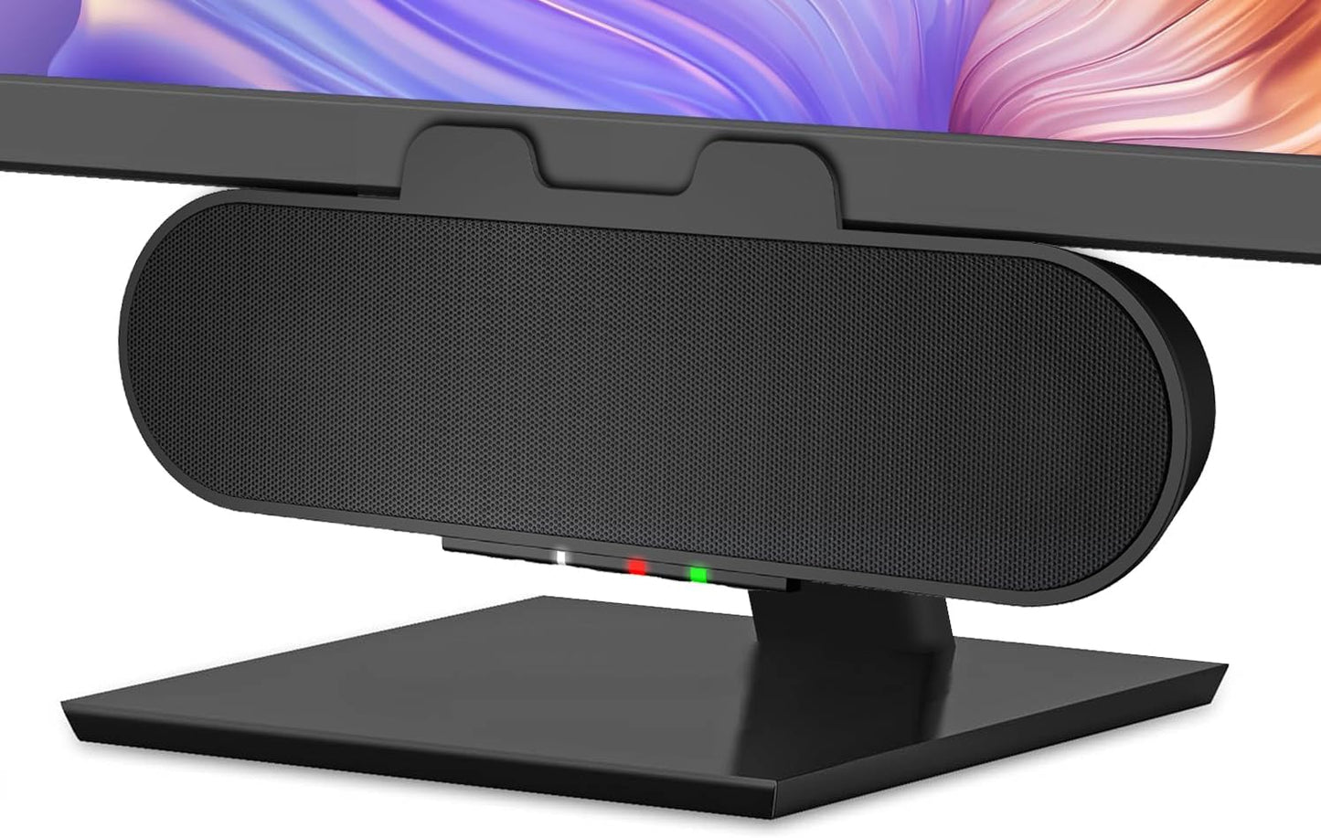 Cyber Acoustics USB Speaker Bar with LED Lights (CA-2890GX) – USB Powered Speaker Bar for PC and Mac, Dynamic LED Lights Sync to Music, Clamps to Monitors up to 1.5 Inches, Great for Music and Gaming
