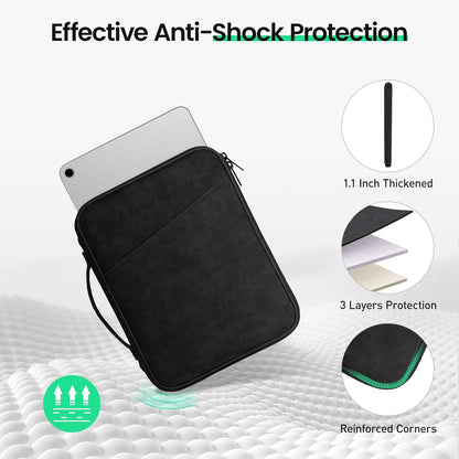 DTTO 9-11 Inch Tablet Sleeve Bag for iPad A16, iPad Air 11-inch M3 M2 / Air 5/4th Gen 10.9", iPad Pro 11 M4, iPad 10/9/8/7th Gen, Galaxy Tab A9+, Waterproof Travel Bag, Pink