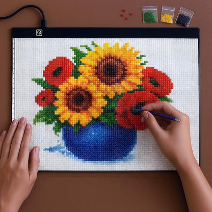 A2 Extra Large Tracing LED Light Pad for Diamond Art, Sketching, Painting - Adjustable Brightness, Sketching, Tracing - USB Powered DIY Diamond Art Light Box - No mesh No dot
