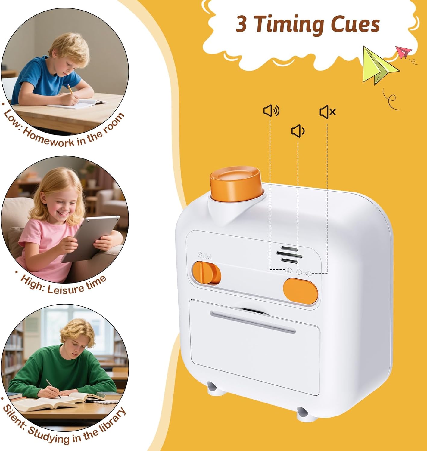 EooCoo Digital Visual Timer 60-Minute Countdown (3-in-1) for Kids & Adults, Handy Time Management Tool, Classroom Essential, Ideal Back-to-School Teacher Gift - Fits Homeschool, Kitchen, ADHD Users
