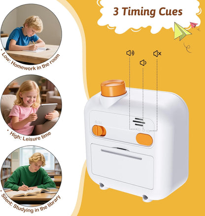 EooCoo Digital Visual Timer 60-Minute Countdown (3-in-1) for Kids & Adults, Handy Time Management Tool, Classroom Essential, Ideal Back-to-School Teacher Gift - Fits Homeschool, Kitchen, ADHD Users