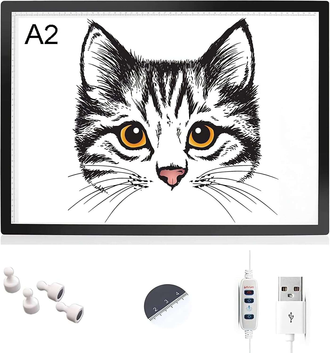 A0/A1/A2/A3/A4 Tracing Light Box, Portable Ultra-Thin Stepless Dimmable Brightness LED Light Pad, Wireless Rechargeable Led Light Board for Diamond Painting Sketching Drawing