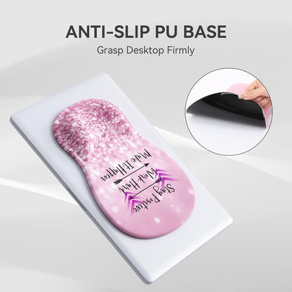 Ergonomic Mouse Pad with Wrist Rest,Cute Gel Mousepad Wrist Support - Small Mini Portable for Travel Mouse Pads for Desk Laptop,Computer,Office & Home Decor (Pink&Light Pink)