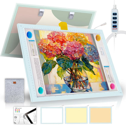 A4 LED Copy Board Light Tracing Box，Trace Light Pad for Tattoo Transferring, Drawing, Streaming, Sketching, Animation, Stenciling，USB LED Light Board for Diamond Painting