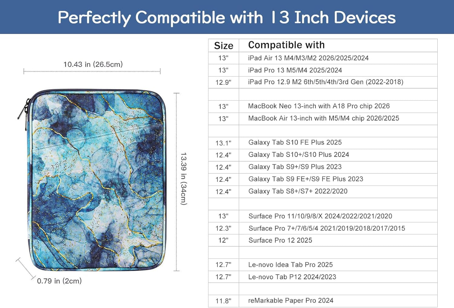 Dadanism 9-11" Tablet Sleeve Bag Carrying Case for iPad (A16) 11th Gen 11", iPad 10th Gen 10.9" Air 5/4, iPad Air M4/Pro 11", iPad 9/8/7th, Galaxy Tab A11+ Plus 11", Remarkable 2 10.3", Black