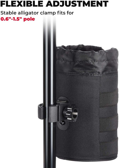 KEMIMOTO Motorcycle & ATV Cup Holder-32oz Drink Holder with Alligator Clamp, UTV, Scooter, Boat, Kayak, Bike, Walker, Black