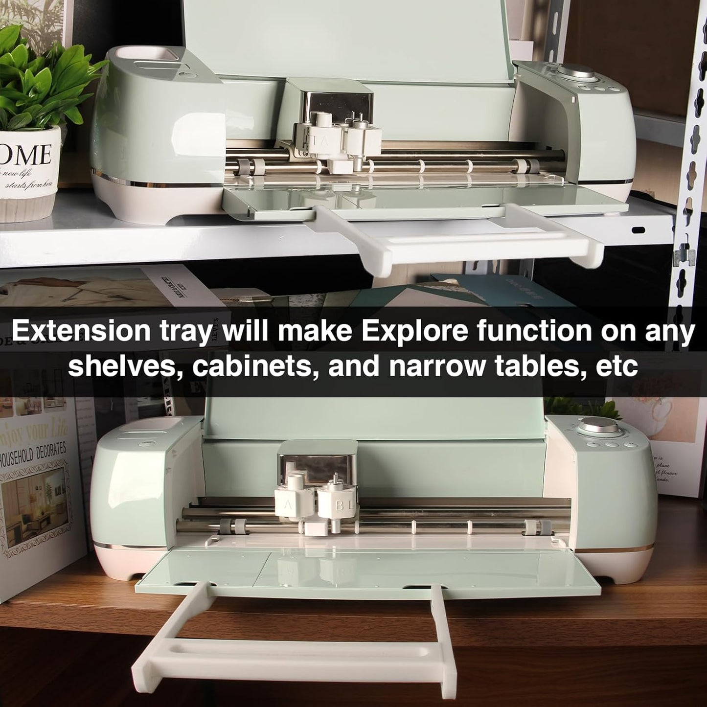 LOPASA Extension Tray Compatible with Cricut Maker 4/Maker 3/Maker/Explore 5, Cutting Mat Holder for Maker 4, Tray Extender for Cutting Mat, Machine Extension Accessories