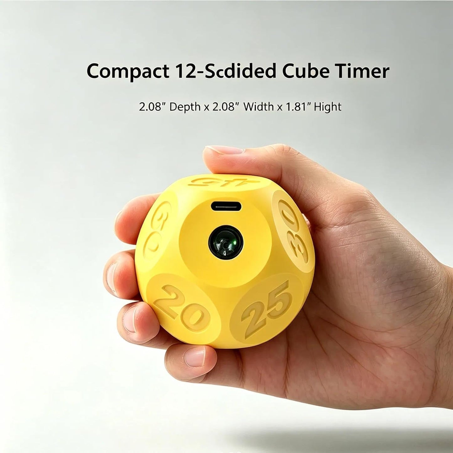Cube Kitchen Timer - Rechargeable Countdown Timer with 1-3-5-10-15-20-30-45-60-90 Minute Presets for Cooking, Baking, Classroom, Exercise (Blue)