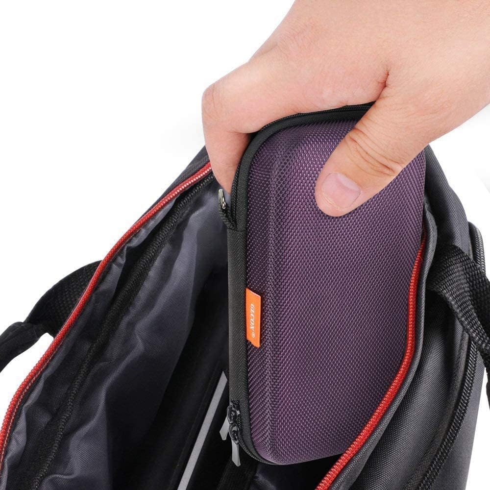 Portable Protection Hard EVA Case for External Battery, Cell Phone, GPS, Hard Drive, USB/Charging Cable, Small Carrying Bag Mesh Inner Pocket, Zipper Enclosure, Universal Travel Pouch Bag