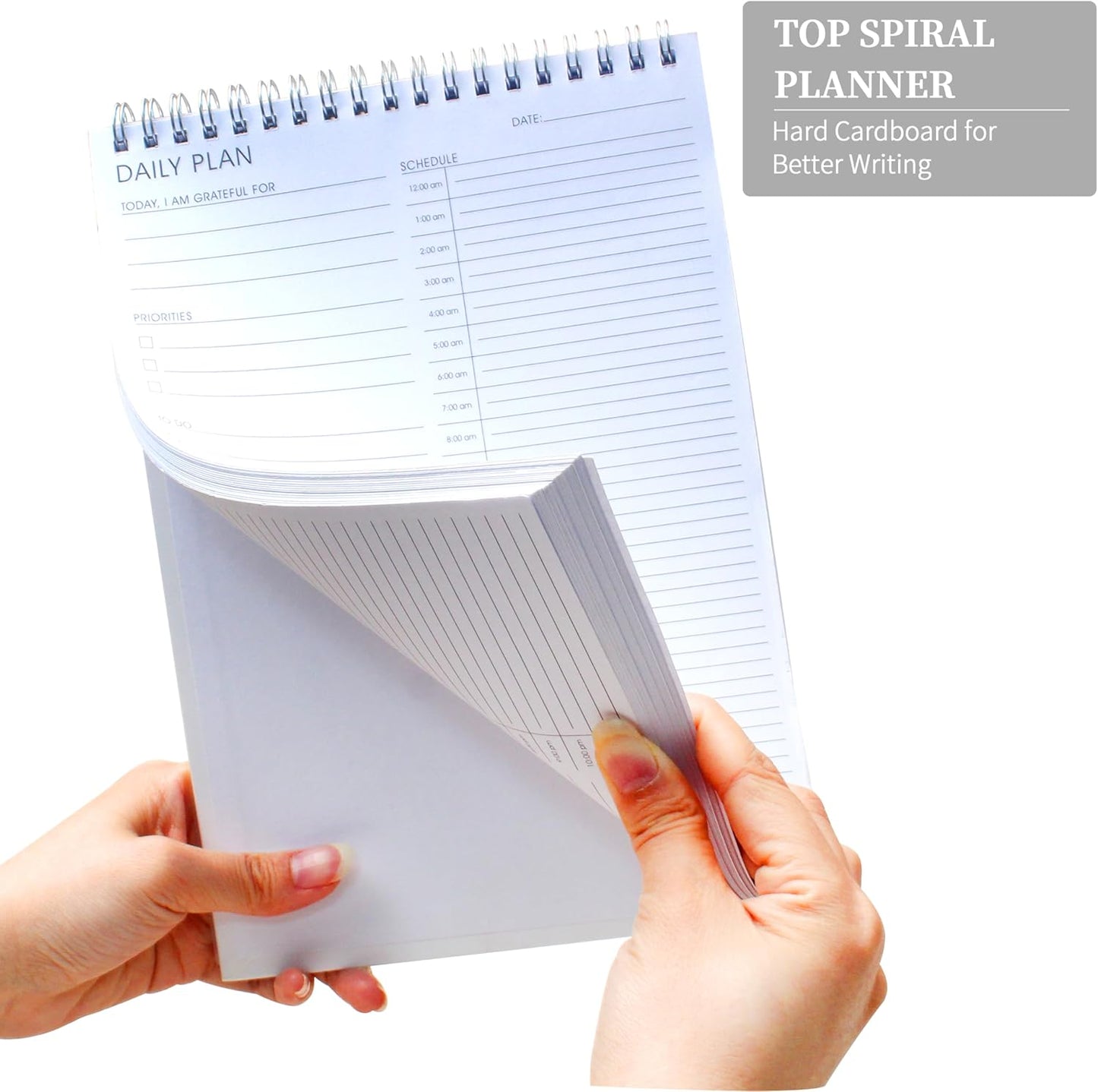 To Do List Notepad 3 Pack, Undated Daily Planner Notepad With To Do List Notebook Checklist Planner Spiral Waterproof Notepad for Office Supplies, School Planner, 52 Sheets/Pack, 5.5"*8.3" A5 Size