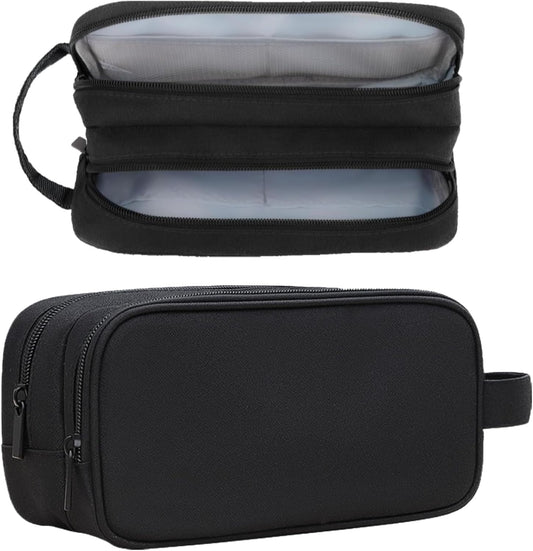 Teskyer Tech Organizer Pouch – Portable Waterproof Electronics Bag with Compartments for Cables, Chargers, Earbuds & Phone (Black)