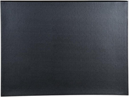 KINGFOM Ultra-Smooth PU Leather Desk Pad & Mat Office Desk Drawing & Writing Board A3/ A4 File Paper Clip Table Protector Mat on Top Large 24''x18'' (Black)