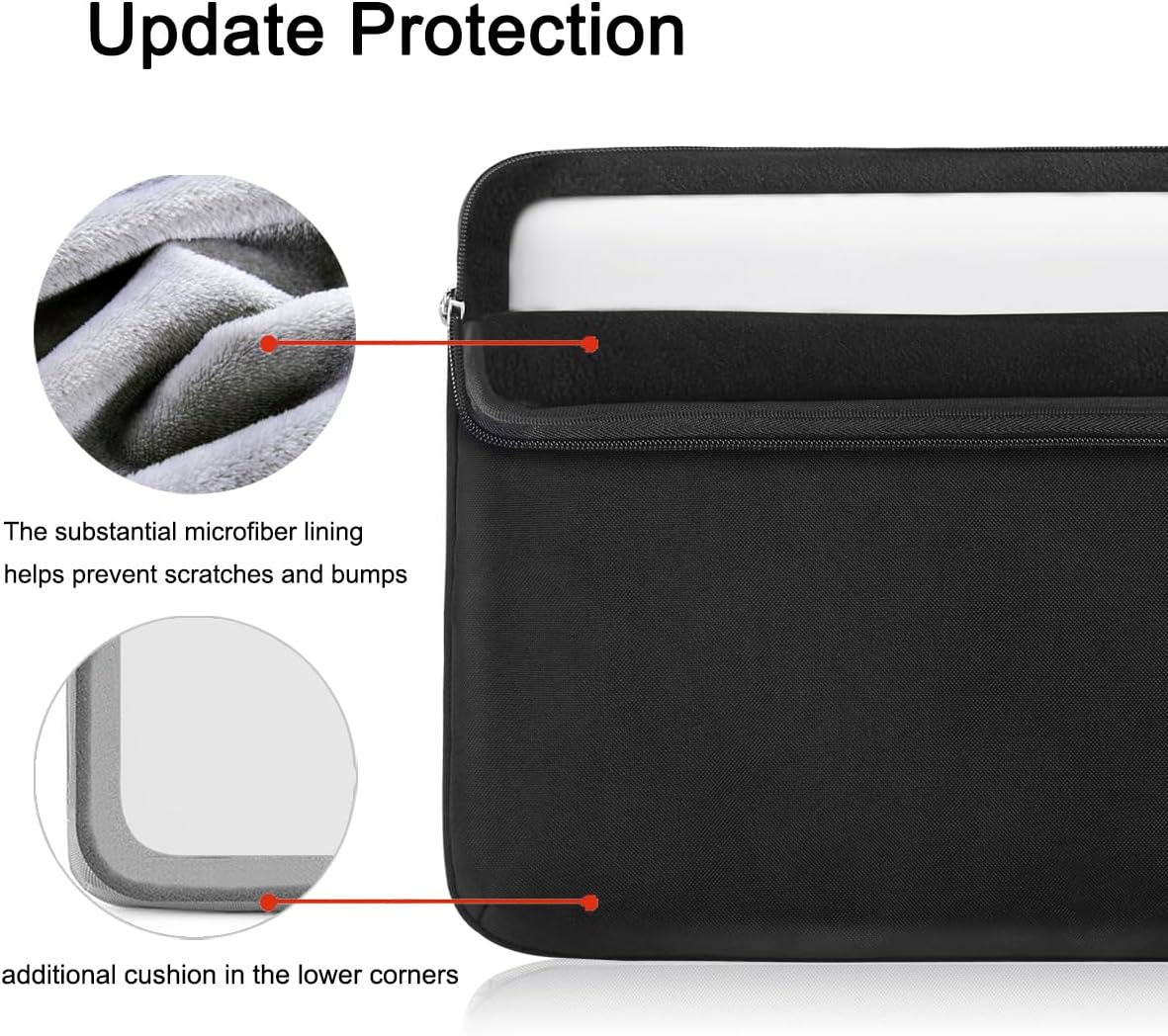 Voova Laptop Sleeve Case 15.6 16 Inch with Handle, 360° Protective Waterproof Slim Computer Bag Cover Compatible with MacBook Pro M2/M3/M4 16, HP Acer Lenovo Yoga ThinkPad Asus Laptop, Grey