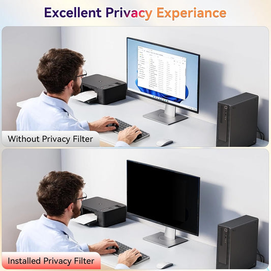 [2026 New] 34 Inch Curved Computer Privacy Screen Protector for 21:9 Aspect Ratio Widescreen Monitor,Removable Eye Protection Anti Glare Blue Light Filter,34in Anti Spy Desktop Security Private Shield