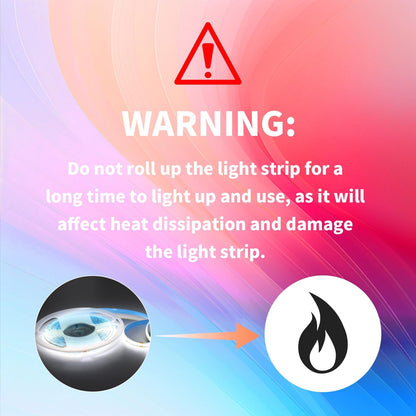 32.8FT/10M Blue COB LED Strip Light, 3200LEDS LED Tape Lights, High Bright CRI93+ Flexible Dimmable Light Strip for Bedroom TV Backlight Monitor Gaming Room Bar Decor(with Plug)
