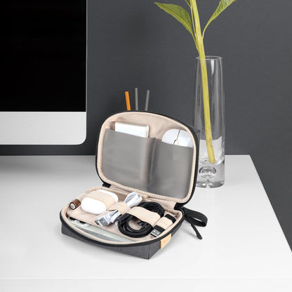 SIMTOP Small Electronics Organizer Travel Case, Portable Tech Case Pouch for Cable, Charger, Phone & Earbuds – Water-Resistant Cord Storage for Commute, Office & Business Trip – Compact Design
