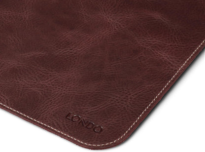 Londo Top Grain Leather Extended Mouse Pad – Large Desk Mat for Office & Gaming, Smooth Writing Surface, Non-Slip Base, Durable & Stylish Workspace Accessory