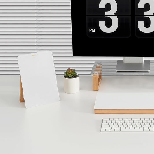 Yeoux Office Essential - Desktop Glass Whiteboard Combination