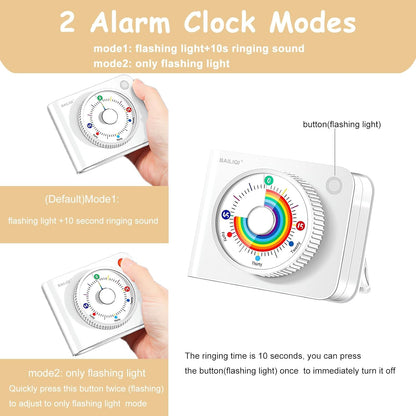 Visual Timer Rainbow 60 Minute Countdown for Kids and Adults, Classroom Productivity Timer, Magnetic Cube Timer for Time Management