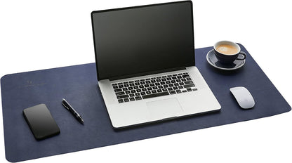 Gallaway Leather Desk Mat, Office Writing Desk Pad, Large 36" x 17" Dark Brown, for Top of Desks, Gift Ready Elegant Computer Desk Cover Protector PU Leather
