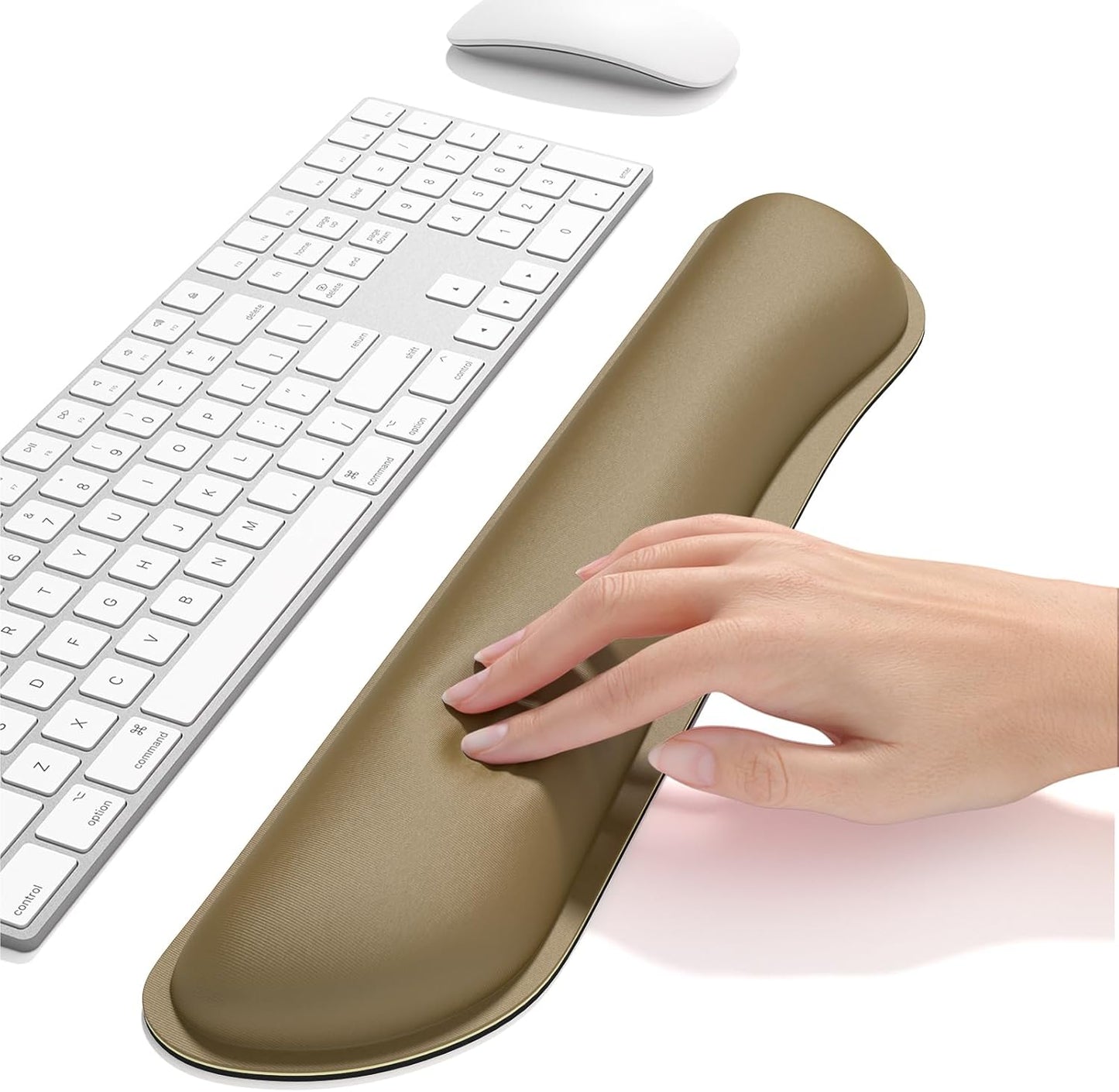 Dapesuom Enlarge Keyboard Wrist Rest, Memory Foam Keyboard Wrist Cushion for Computer Desk Mats Support, Pain Relief Ergonomic Mouse Pad Rests with Non-Slip Base for Gaming, Laptop, Radiant Orchid