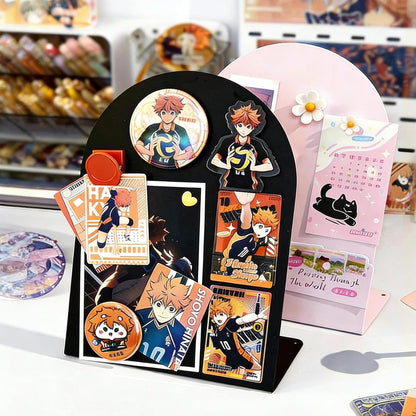 2 Pack Desk Magnetic Bulletin Board Metal Tabletop Memo Souvenir/Photos Display Board Magnet Display Stand for Home School Kitchen Office (2, White, ARC)