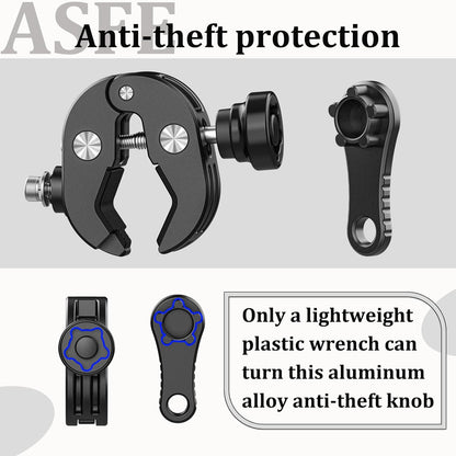 LOKTENWO Anti-Theft Motorcycle Cup Holder, Extra Large Adjustable Size Bike Water Bottle Holder for 1.95-3.6" Diameter Bottles, Bicycle Drink Cage for Handlebar & Frame Fit Scooter, Stroller, ATV